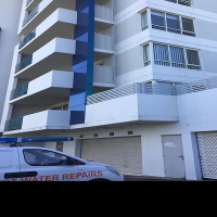 The windows in this Belconnen apartment building were not properly flashed during construction Many will have to be removed and reinstalled