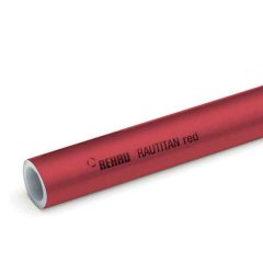 Red Rehau is used for hot water piping systems